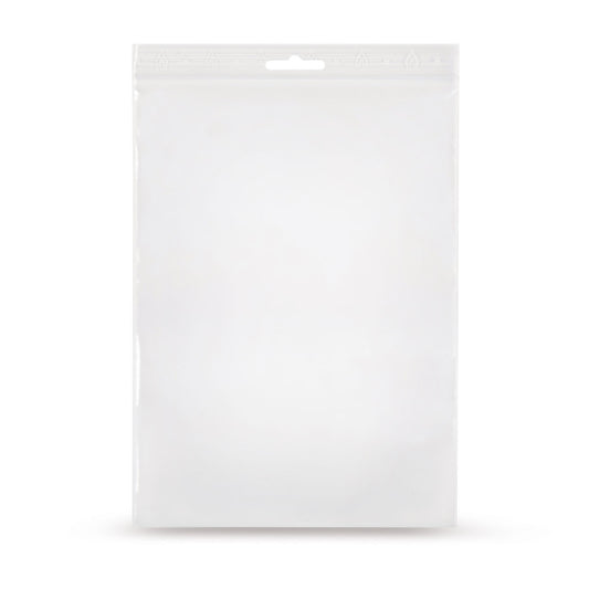 Sachet à fermeture à pression en LDPE, perforations européennes, 50 mm de base