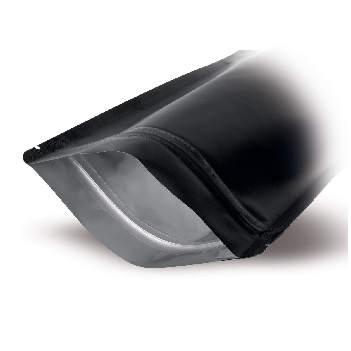 Sachet à fond plat noir mat