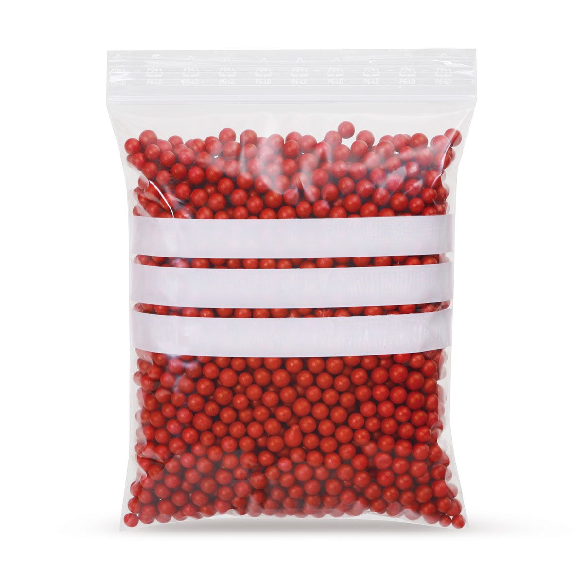 Sachet à fermeture à pression en LDPE avec trois bandes d'étiquetage blanches - 90 détails - 1